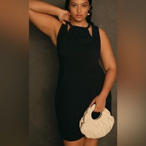 Anthropologie T.La Layered Tank Dress Cutout black